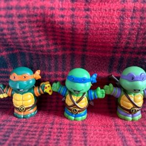 Turtle Heroes Action Figure Trio - Green, Orange, Blue, Purple
